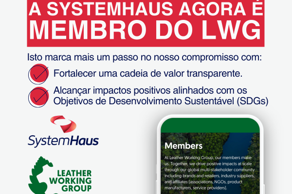 Somos membro do Leather Working Group (LWG)